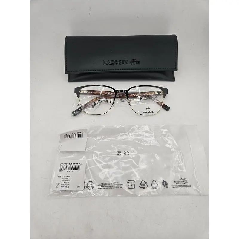 Lacoste L2304N 001 Black 53-18-145 Men`s Eyeglasses
