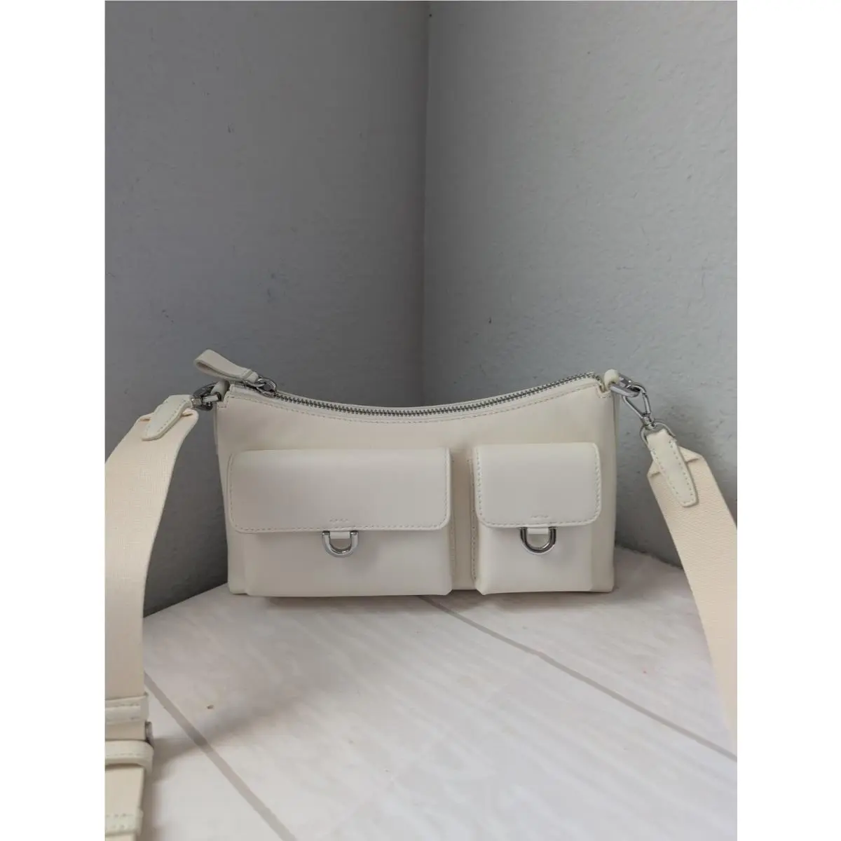 Kate Spade KN666 Cargo Leather Crossbody Bag in Meringue