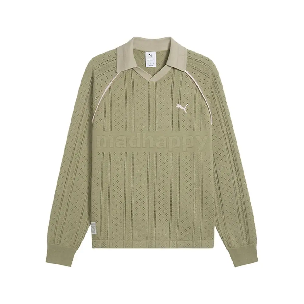 Puma X Madhappy Pointelle Collared Long Sleeve Jersey Mens Size M 63756682