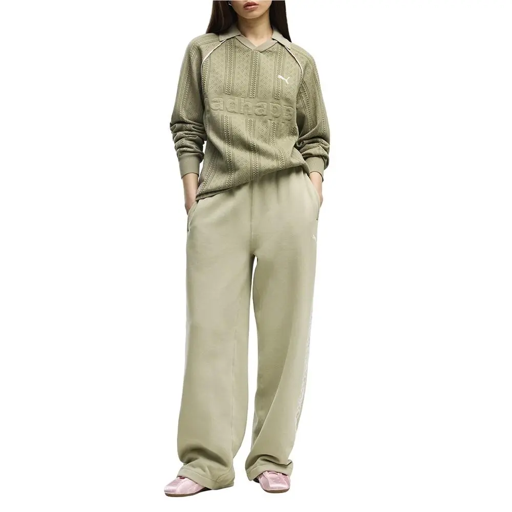 Puma clothing - PUMA  X Madhappy Pointelle Collared Long Sleeve Jersey - 63756682 - Green (UPC: 199260301139) 5