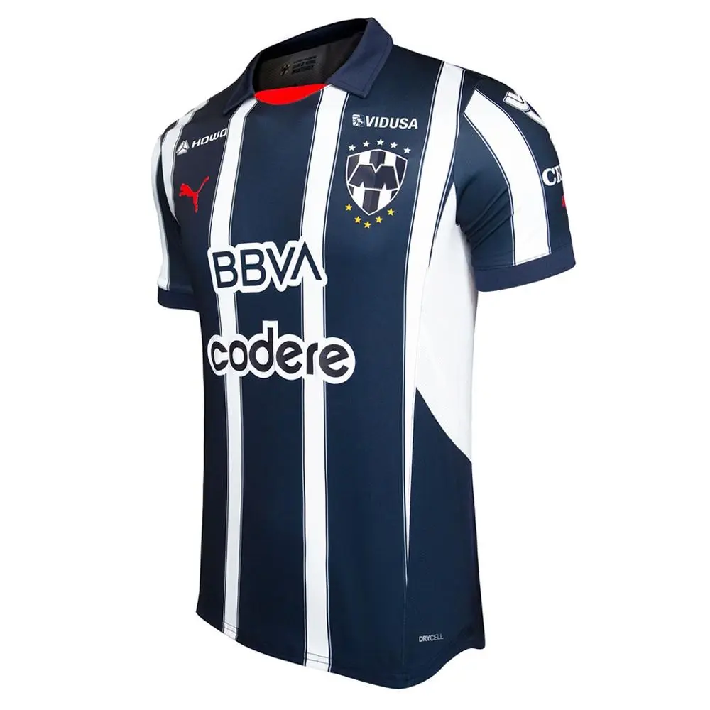 Puma clothing - PUMA Mty Home Collared Short Sleeve Soccer Jersey - 70621701 - Blue (UPC: 197671690491) 1