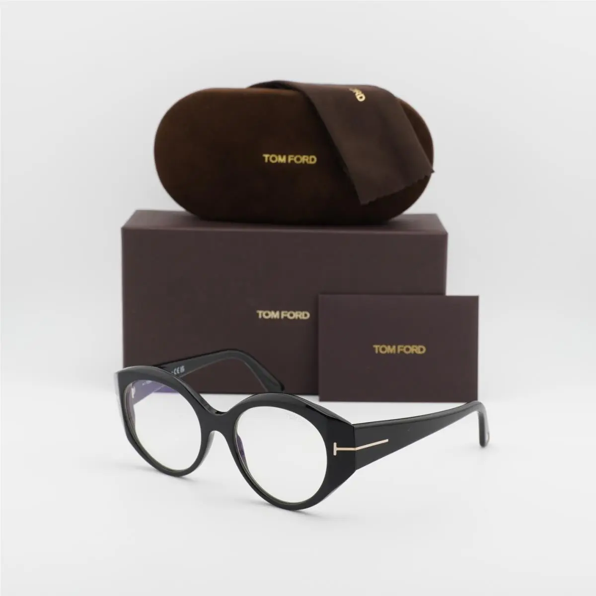 Tom Ford FT5950-B 001 Shiny Black 53mm Eyeglasses