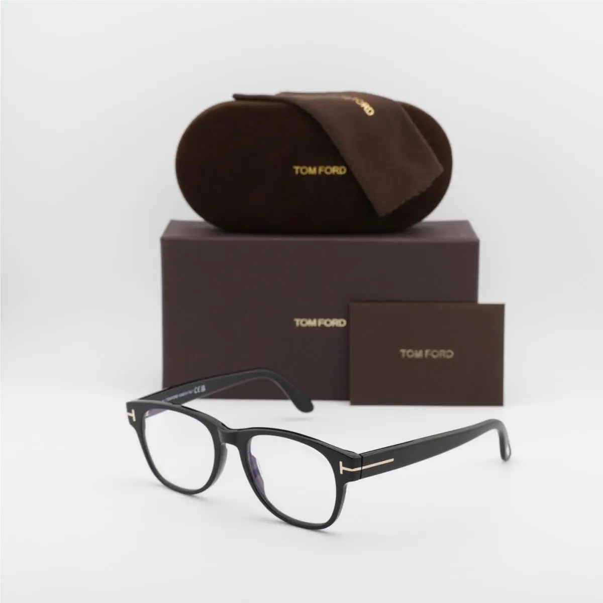 Tom Ford FT5898-B 001 Shiny Black 50mm Eyeglasses