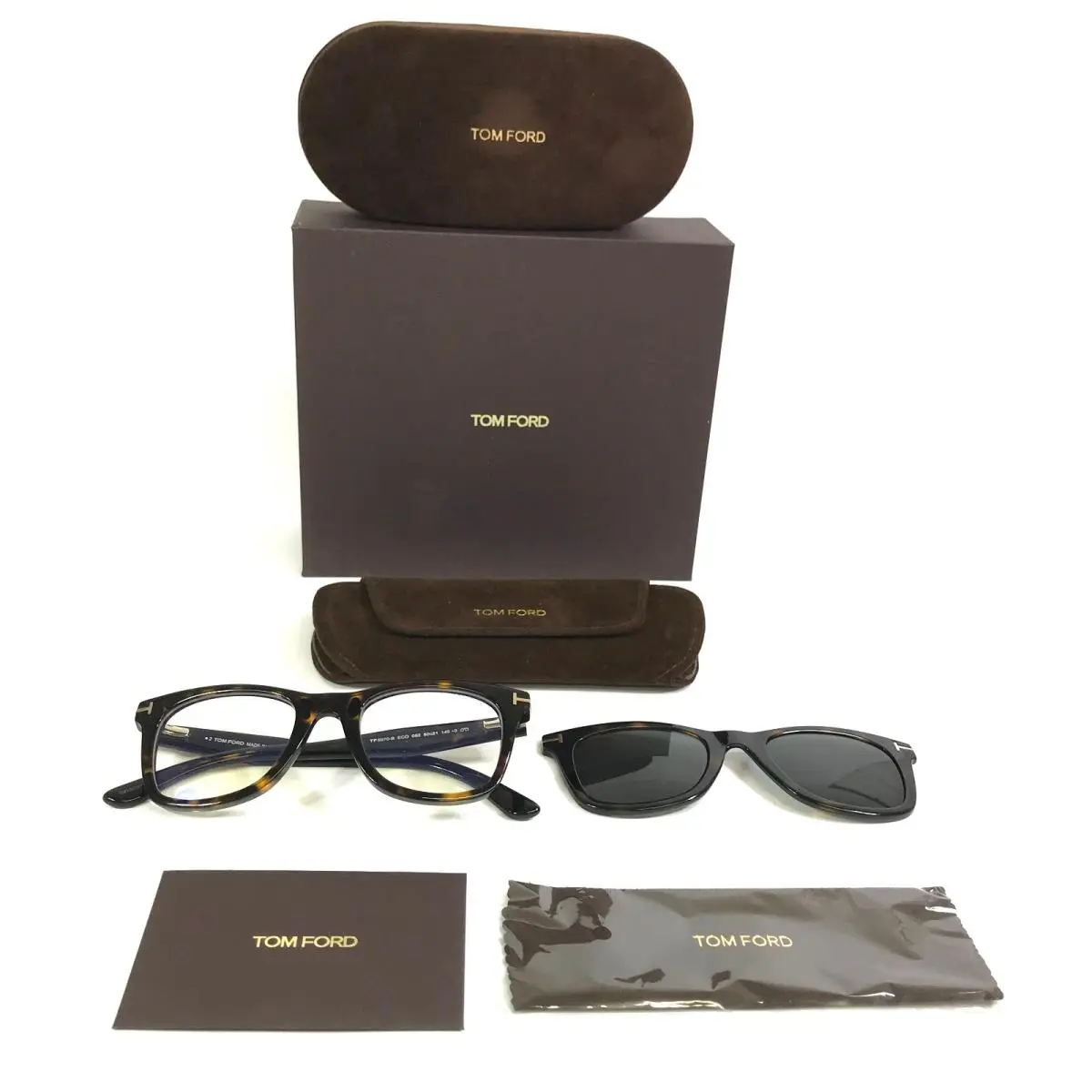 Tom Ford Eyeglasses Frames TF5970-B Eco 052 Brown Tortoise Full Rim 50-21-145