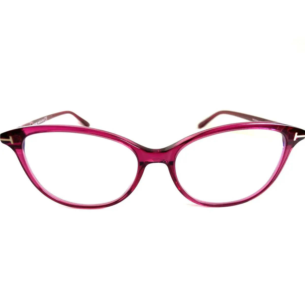 Tom Ford Blue Light Block 54mm Magenta Cat Eye Women`s Eyeglasses Frame T6