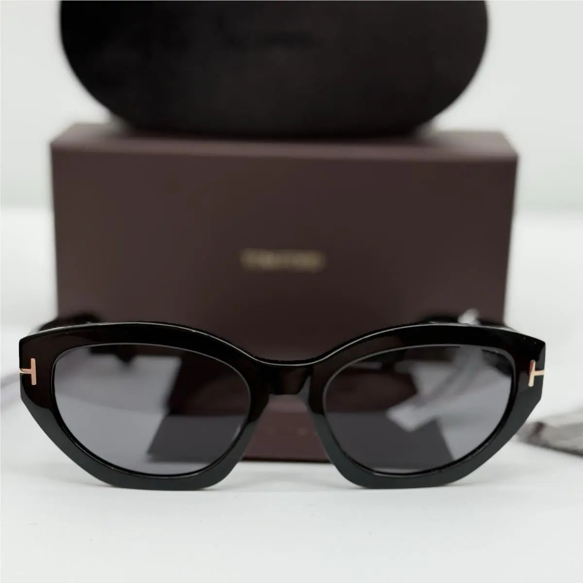 Tom Ford FT1086 01A Shiny Black/smoke 55-19-135 Sunglasses Penny