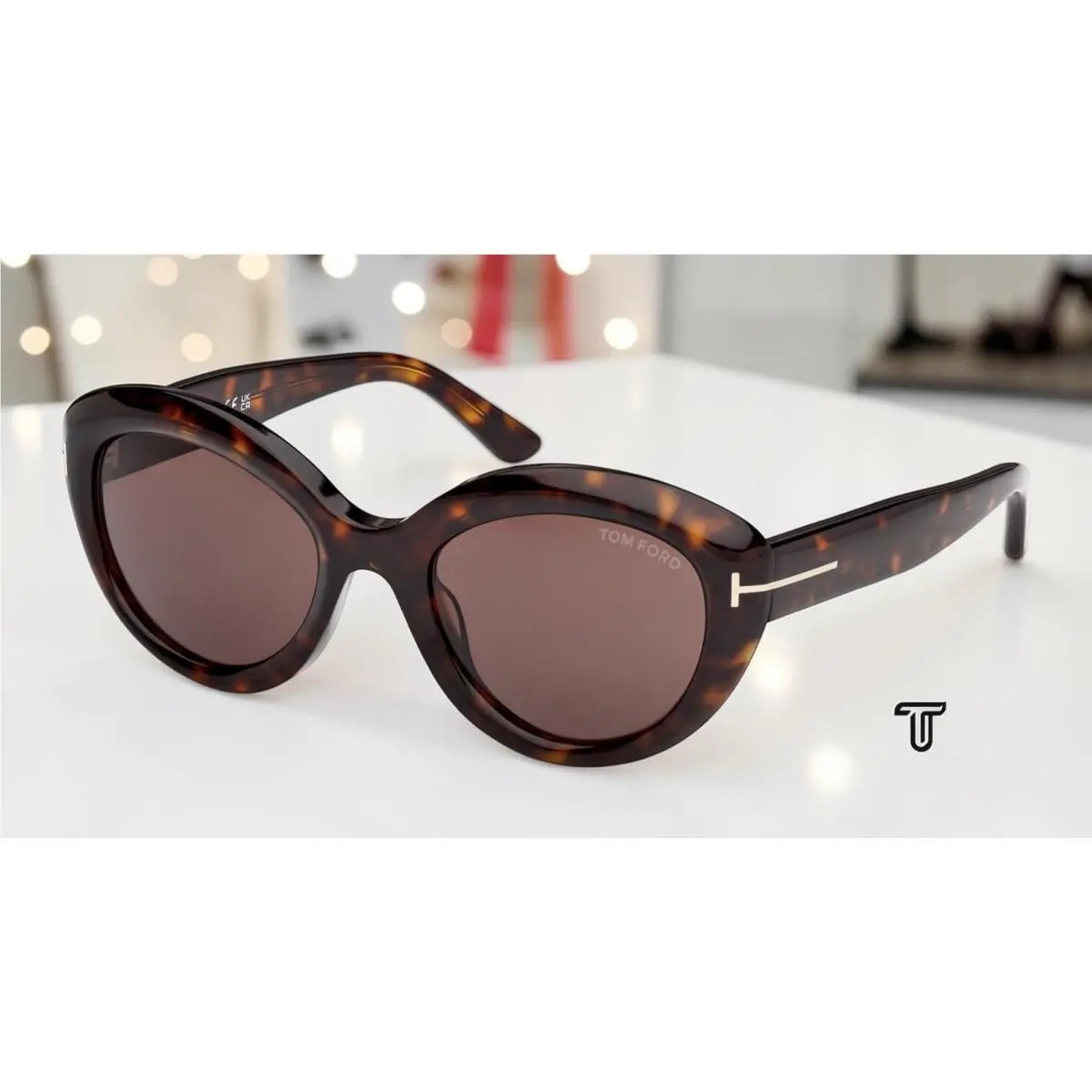 Tom Ford FT1316 52E Acetate Dark Havana Brown 53 mm Women`s Sunglasses