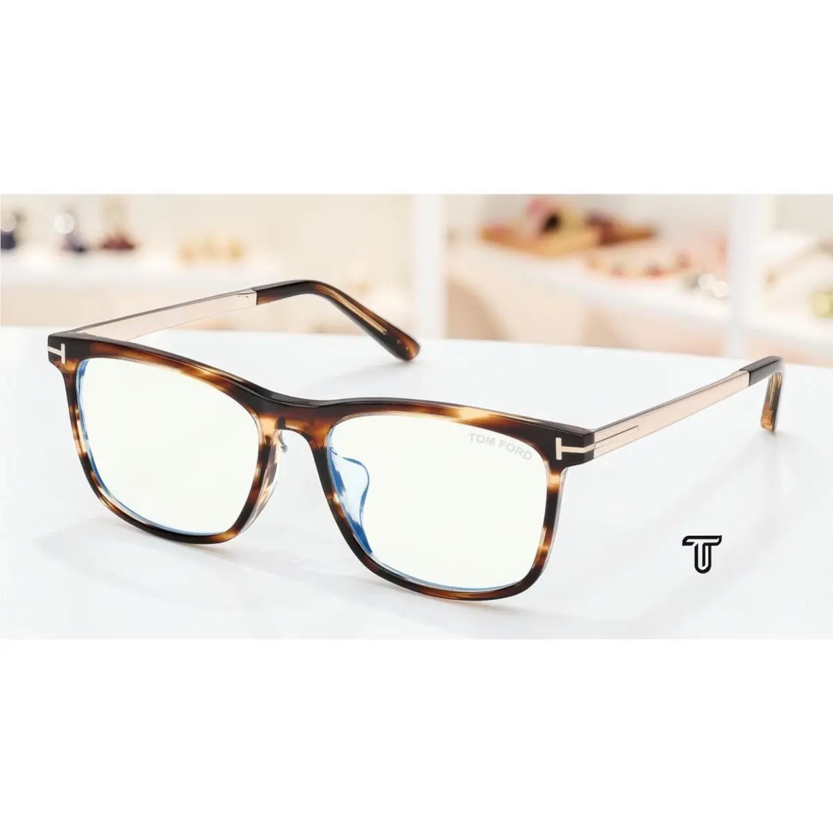 Tom Ford FT6038 B 055 Coloured Havana Demo Lens 56 mm Men`s Eyeglasses
