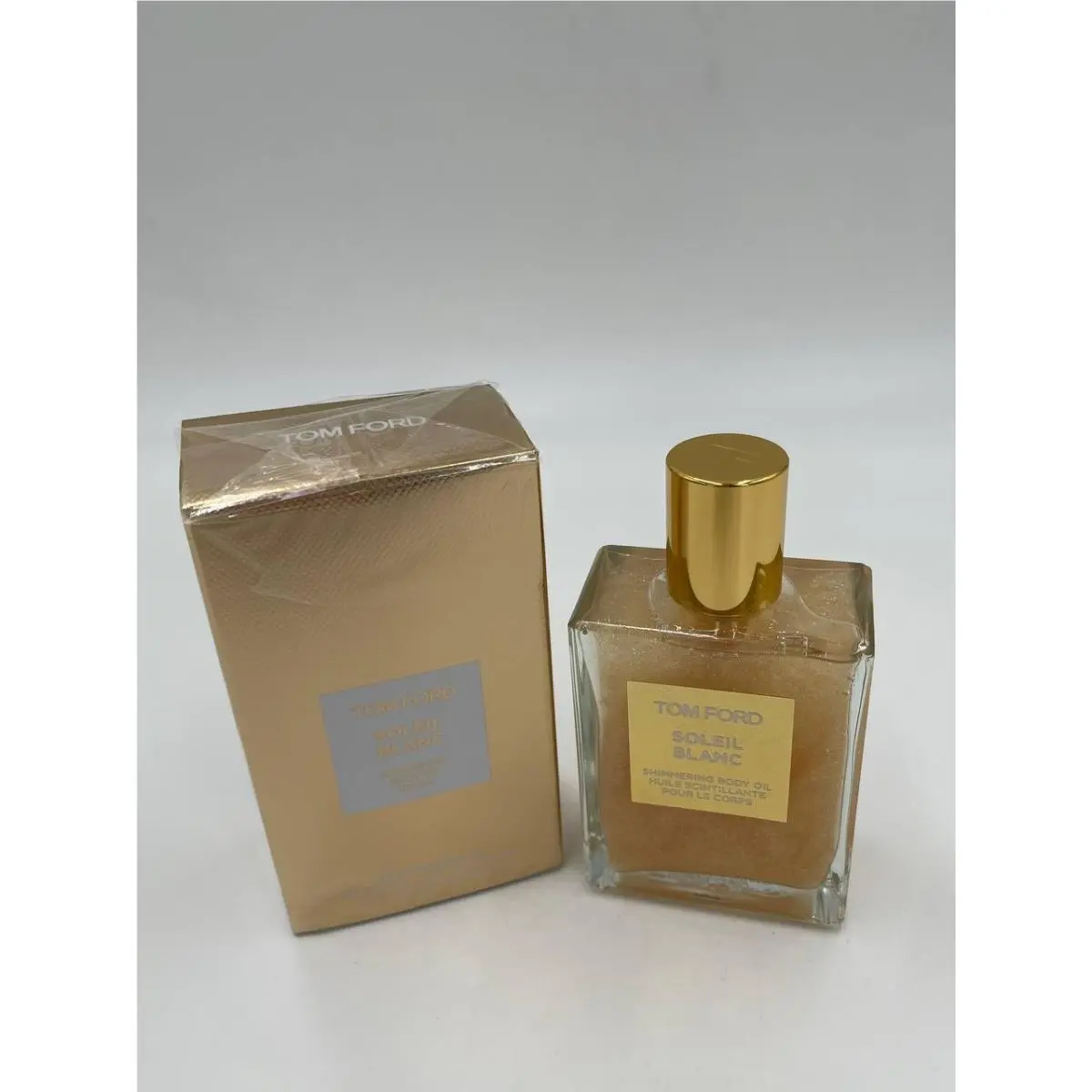 Tom Ford Soleil Blanc Shimmering Body Oil Gold 100ml Torn Cellophane