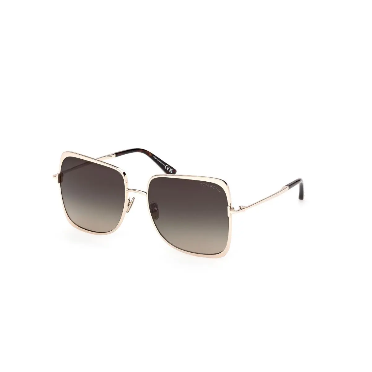 Tom Ford FT1319 28B Shiny Rose Gold/smoke Gradient Sunglasses 57MM