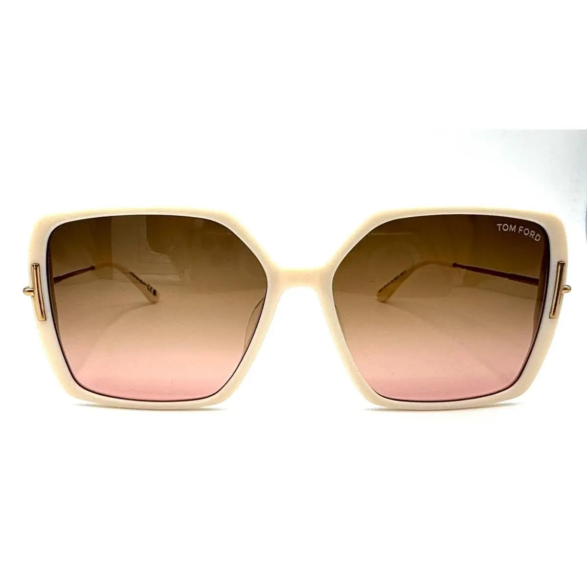 Tom Ford Joanna TF1039 TF 1039 25F White/brown Gradient Sunglasses 59-15-140