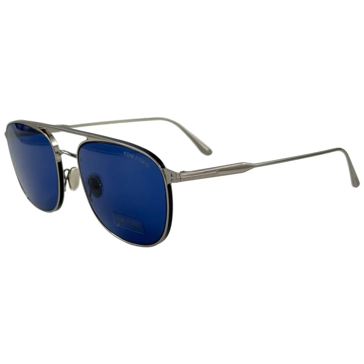 Tom Ford TF827 Jake Mens Metal Sunglass 14V Shiny Light Ruthenium 56-20 Italy