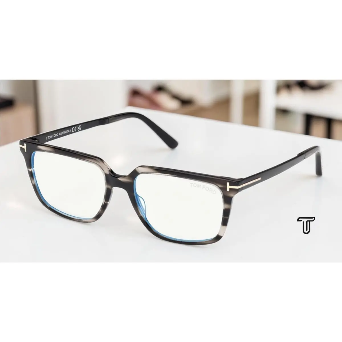 Tom Ford FT6039 B 056 Havana Demo Lens 54 mm Men`s Eyeglasses