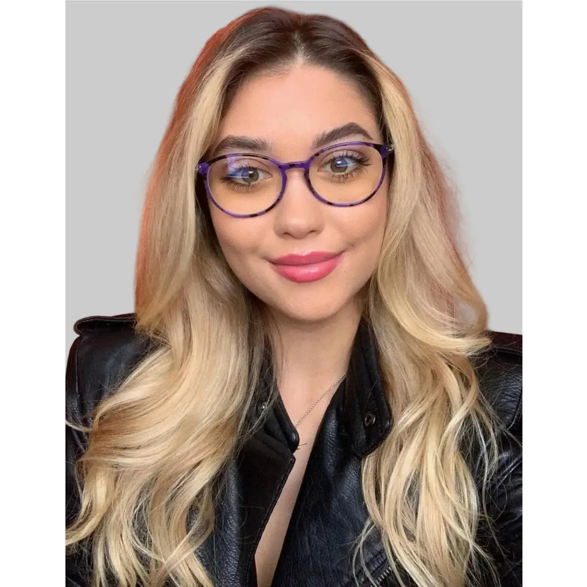 Tom Ford Blue Light Block 52mm Purple Oval Women`s Eyeglasses Frame