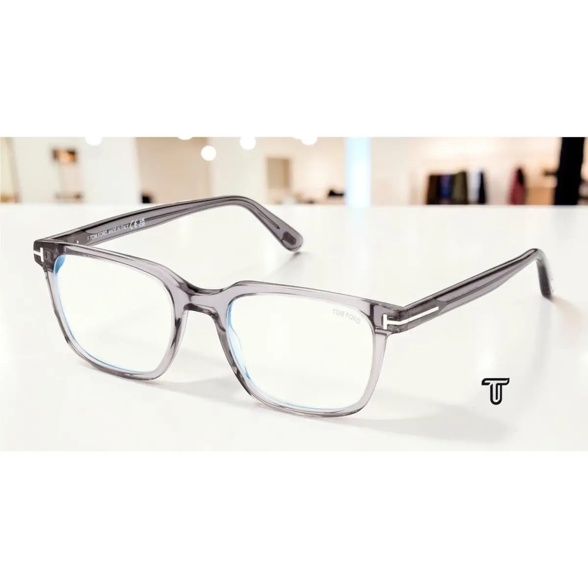 Tom Ford FT5818 F B 020 Plastic Grey Other 53 mm Men`s Eyeglasses
