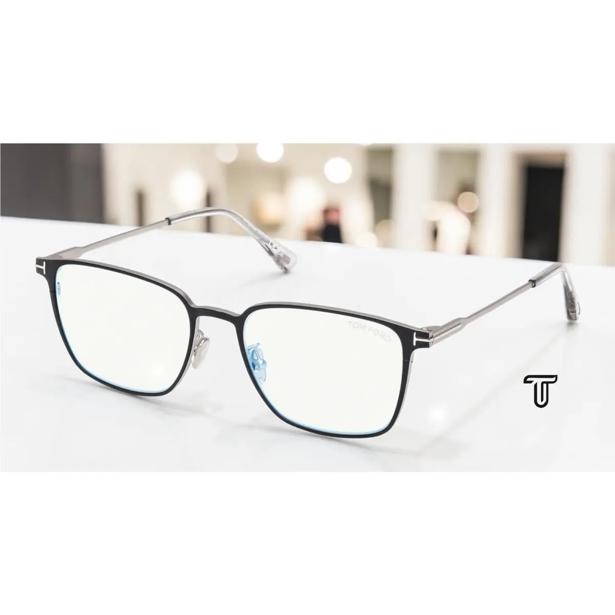 Tom Ford FT6055 D B 002 Matte Black Demo Lens 56 mm Men`s Eyeglasses