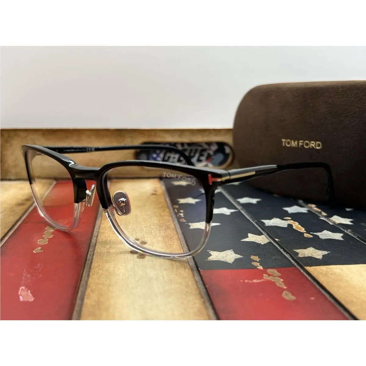 Tom Ford Blueblock Eyeglasses TF5699-B/V 005 53mm Twotone Frame Option To Add RX