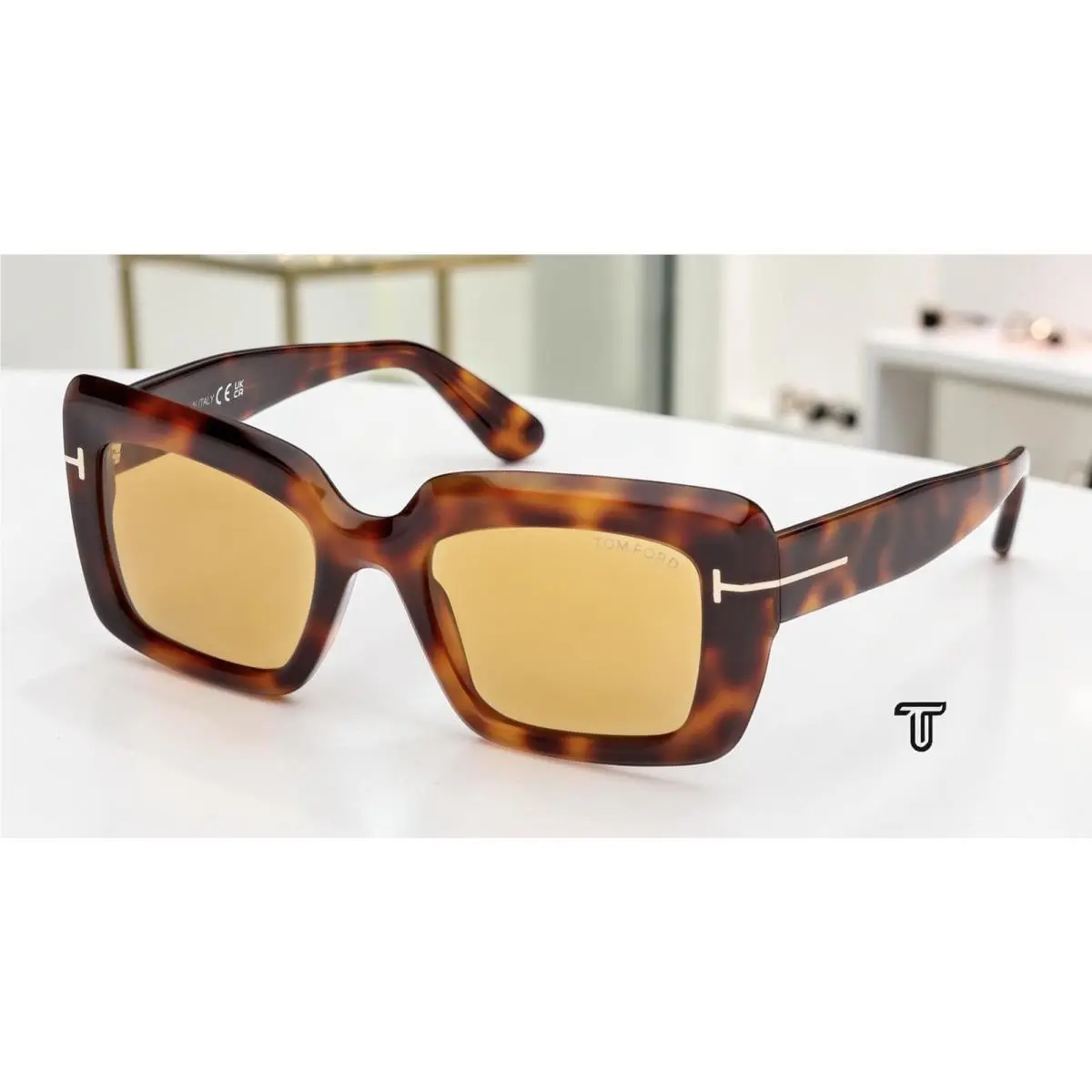Tom Ford FT1318 53E Acetate Blonde Havana Brown 52 mm Women`s Sunglasses