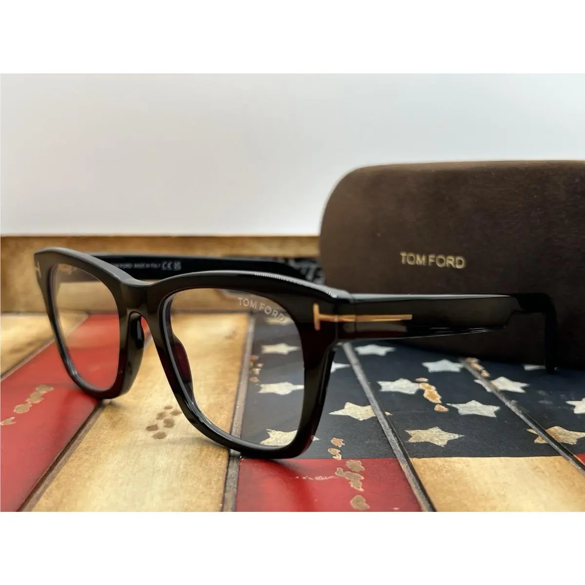 Tom Ford Blueblock Eyeglasses TF5886-B/V 001 52mm Black Frame Option To Add RX