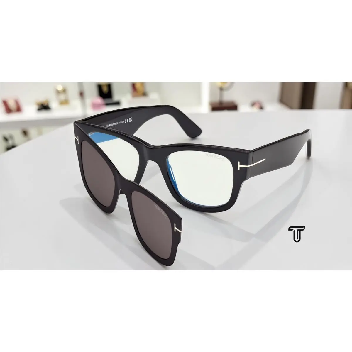Tom Ford FT6099 B 001 BB Shiny Black 51 mm Men`s Eyeglasses