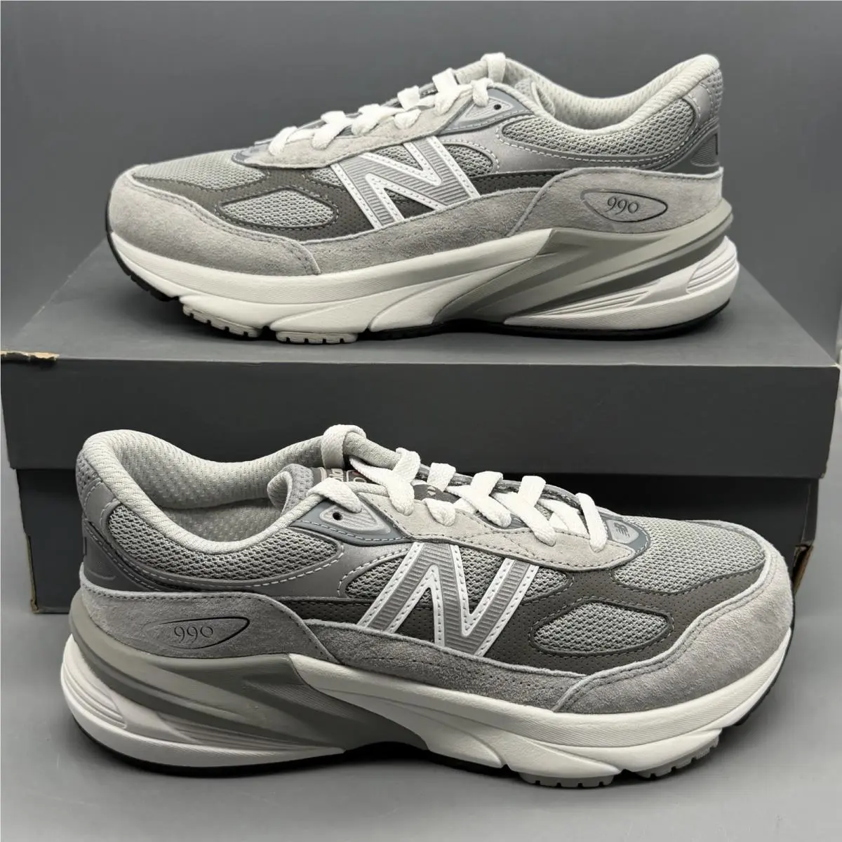 New Balance 990v6 Women 7.5 Men/youth 6 Casual Athletic Shoes Grey Suede