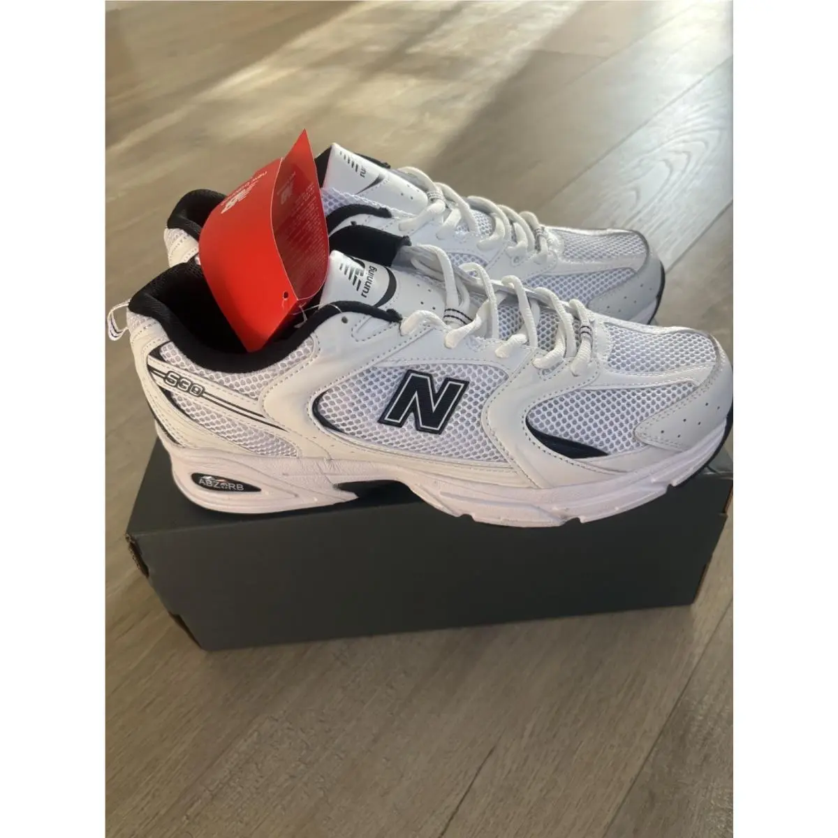 New Balance 530 Running Shoes Sneakers White Black Size 10