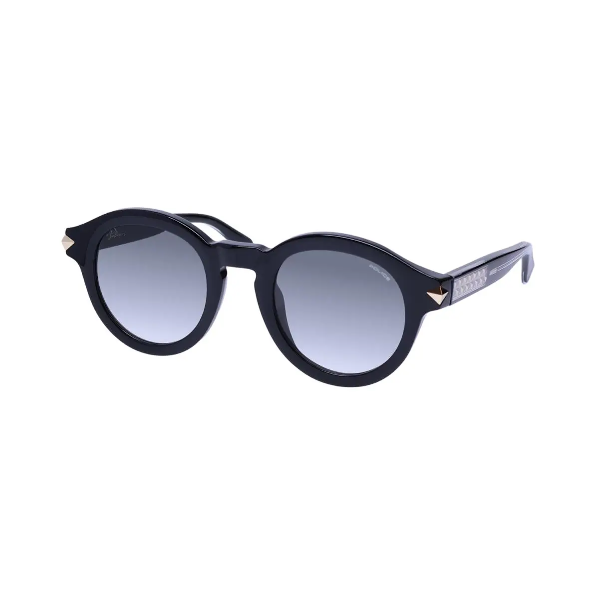 SPLF31 Dawn 3 Sunglasses Round Lenses Bold Contemporary Design Black by Police