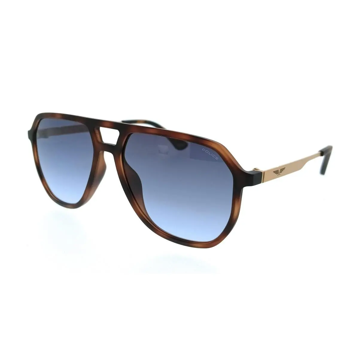 Police PLQ81 878 Matt Dark Havana Aviator Mens Sunglasses