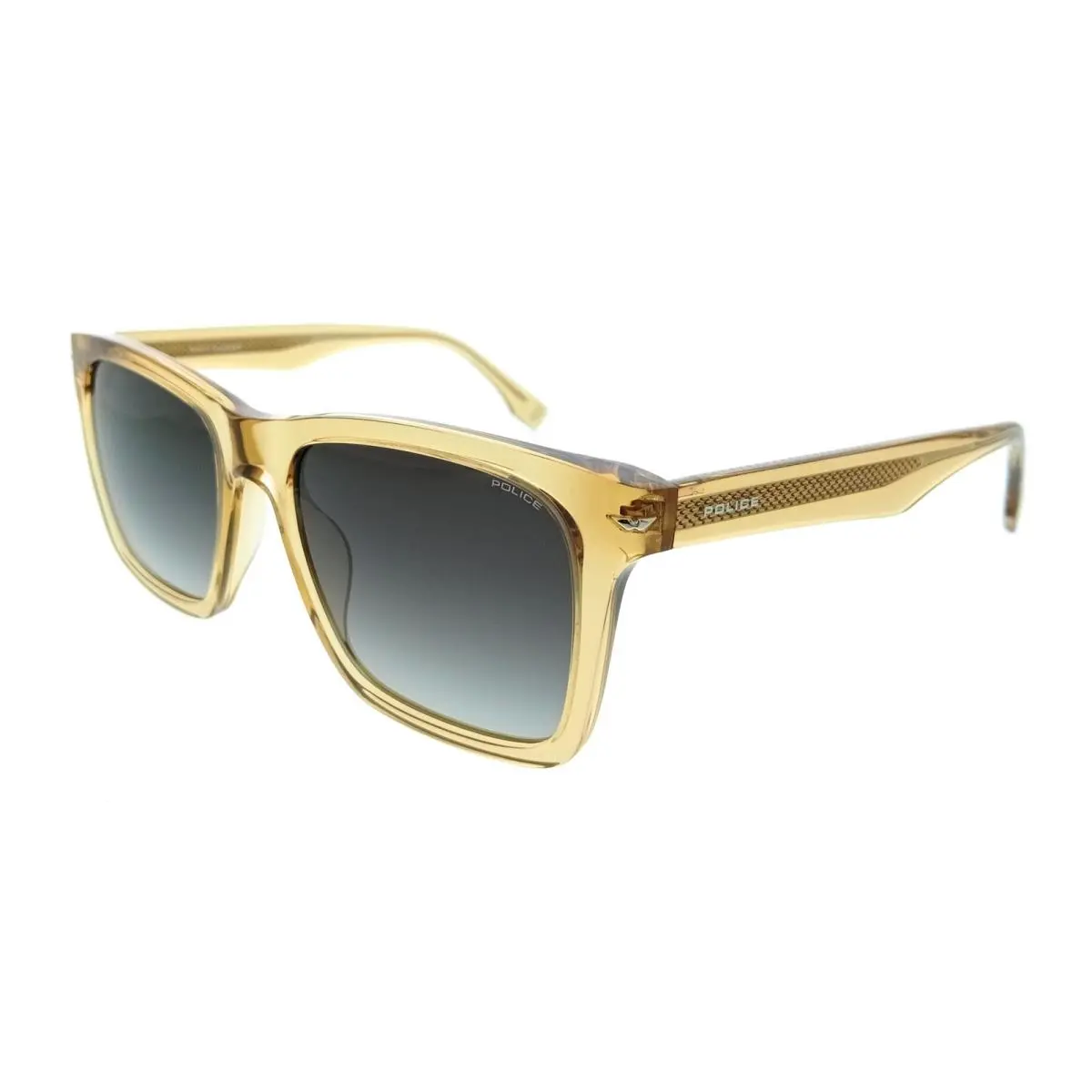 Police PLN35E 0L77 Brown/yellow Square Mens Sunglasses