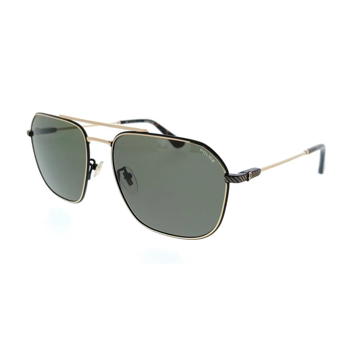Police PLF64 300 Gold Geometric Mens Sunglasses