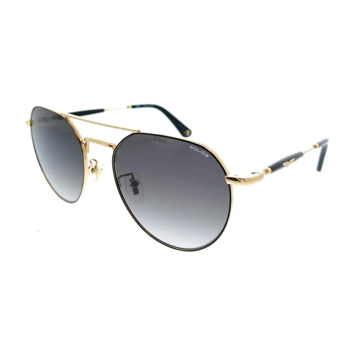 Police PLF14 302 Black Geometric Unisex Sunglasses