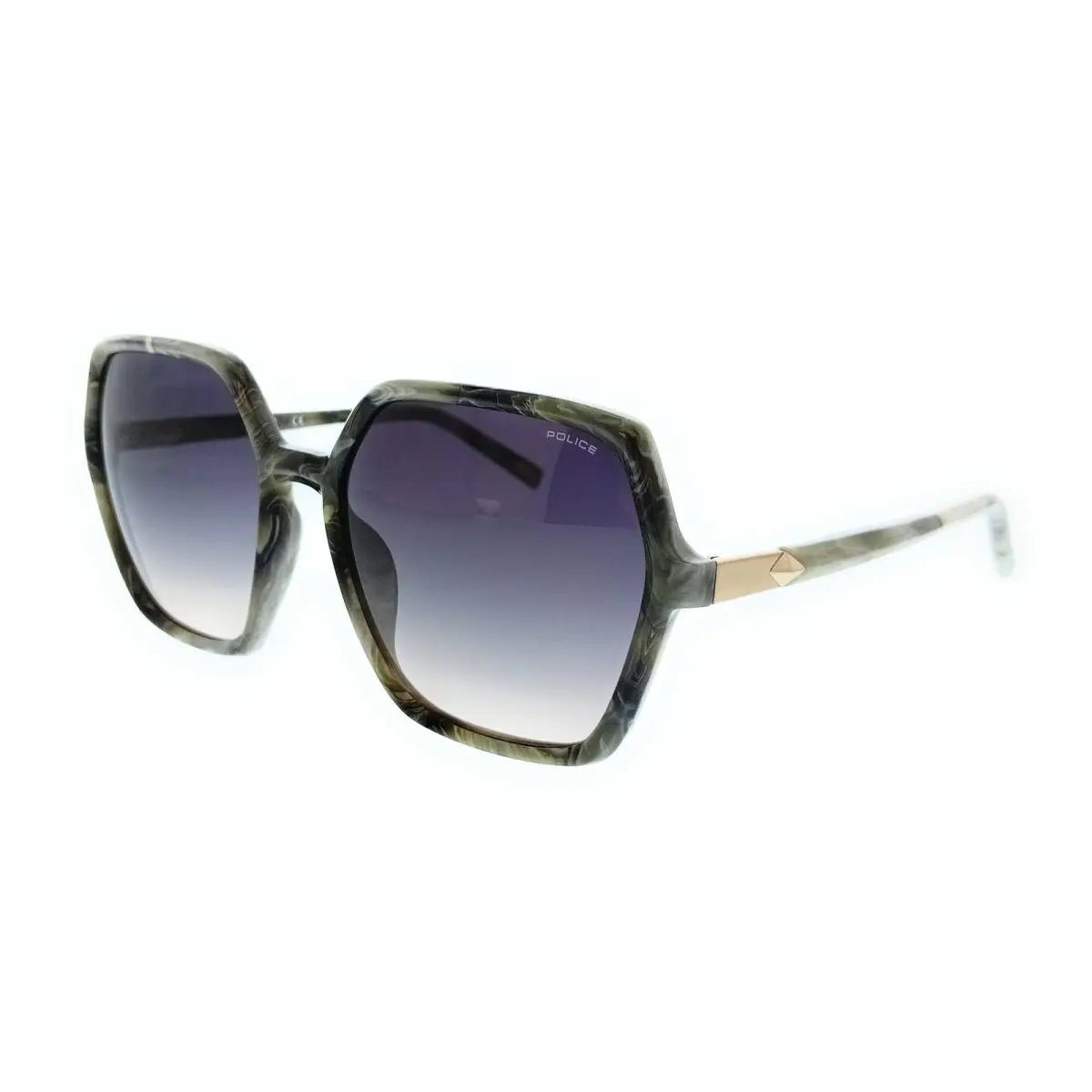 Police PLF36 890 Grey Geometric Womens Sunglasses