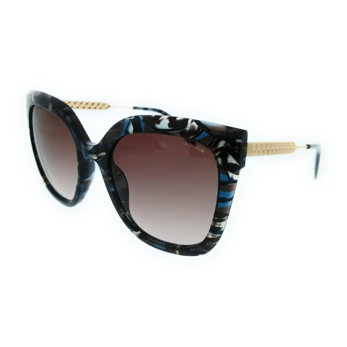 Police PLG19 0XAP Brown Butterfly Womens Sunglasses