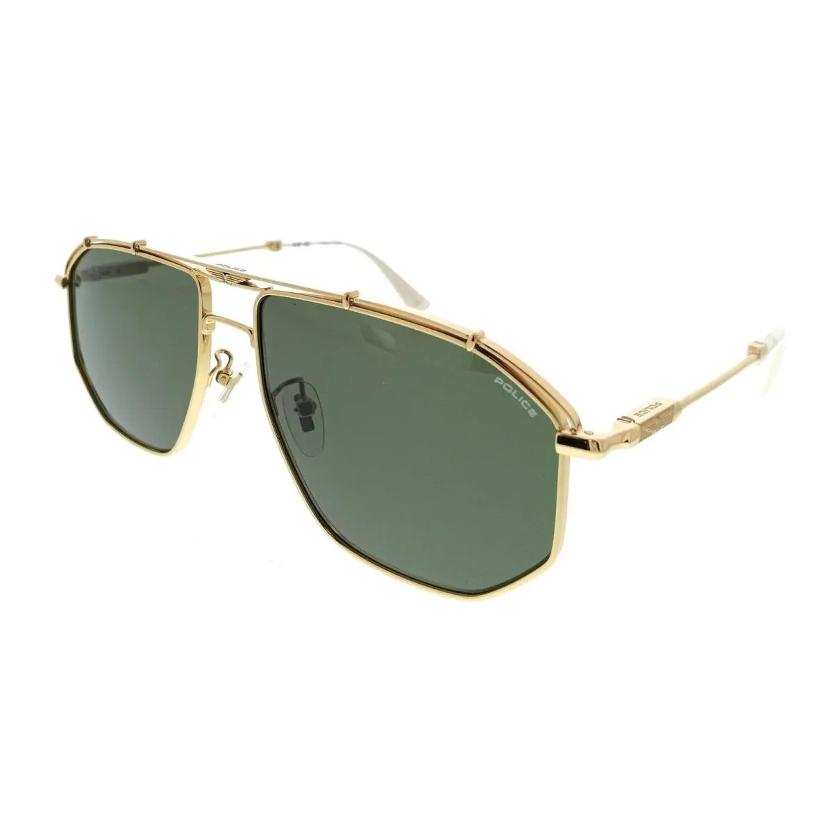 Police PLL17 300Y Gold Geometric Mens Sunglasses