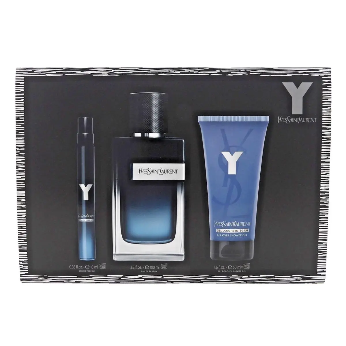 Y by Yves Saint Laurent 3.3oz 10ml Edp Spray + 1.6oz Shower Gel. Gift Set
