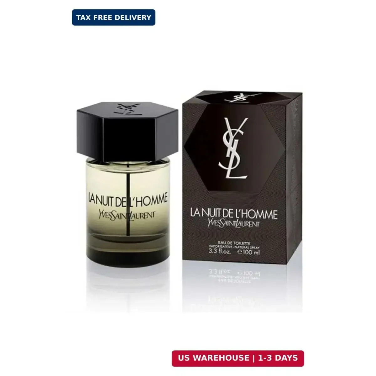 Yves Saint Laurent La Nuit De L`homme Eau de Toilette Spray 3.3 Fl Oz