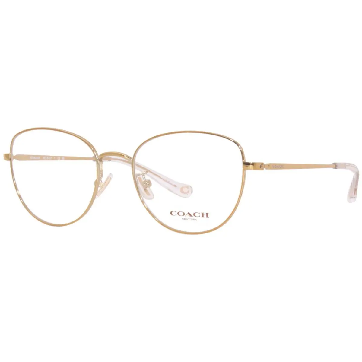HC5137 9331 Eyeglasses Frame Women`s Shiny/rose Gold Full Rim Cat Eye 53mm by Coach