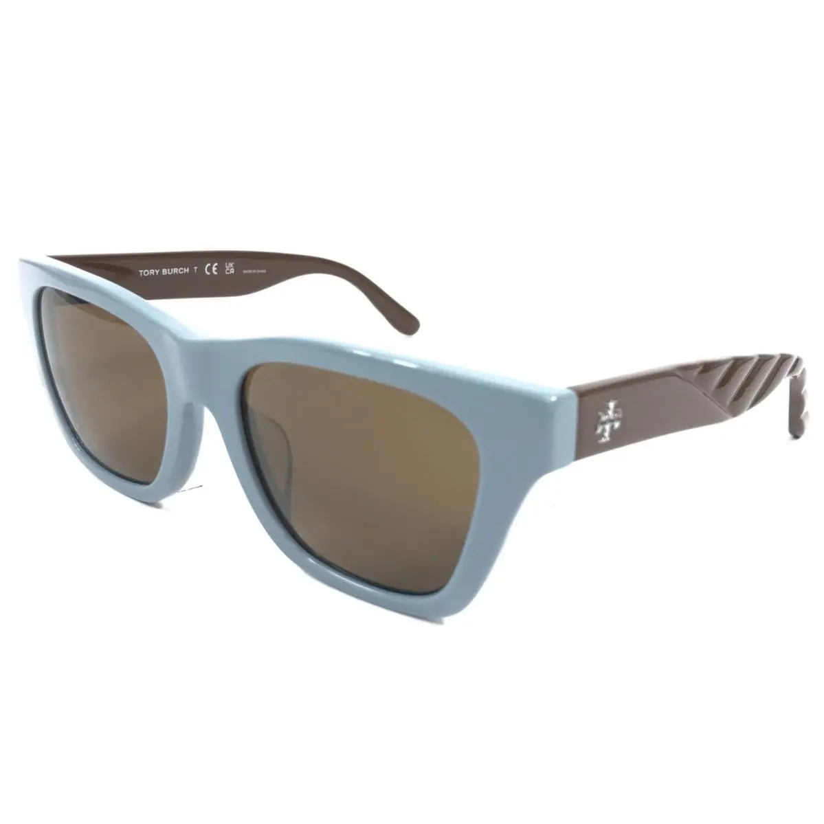 Sunglasses TY7181U 1887/73 Blue Brown Cat Eye Frames w/ Brown Lenses by Tory Burch