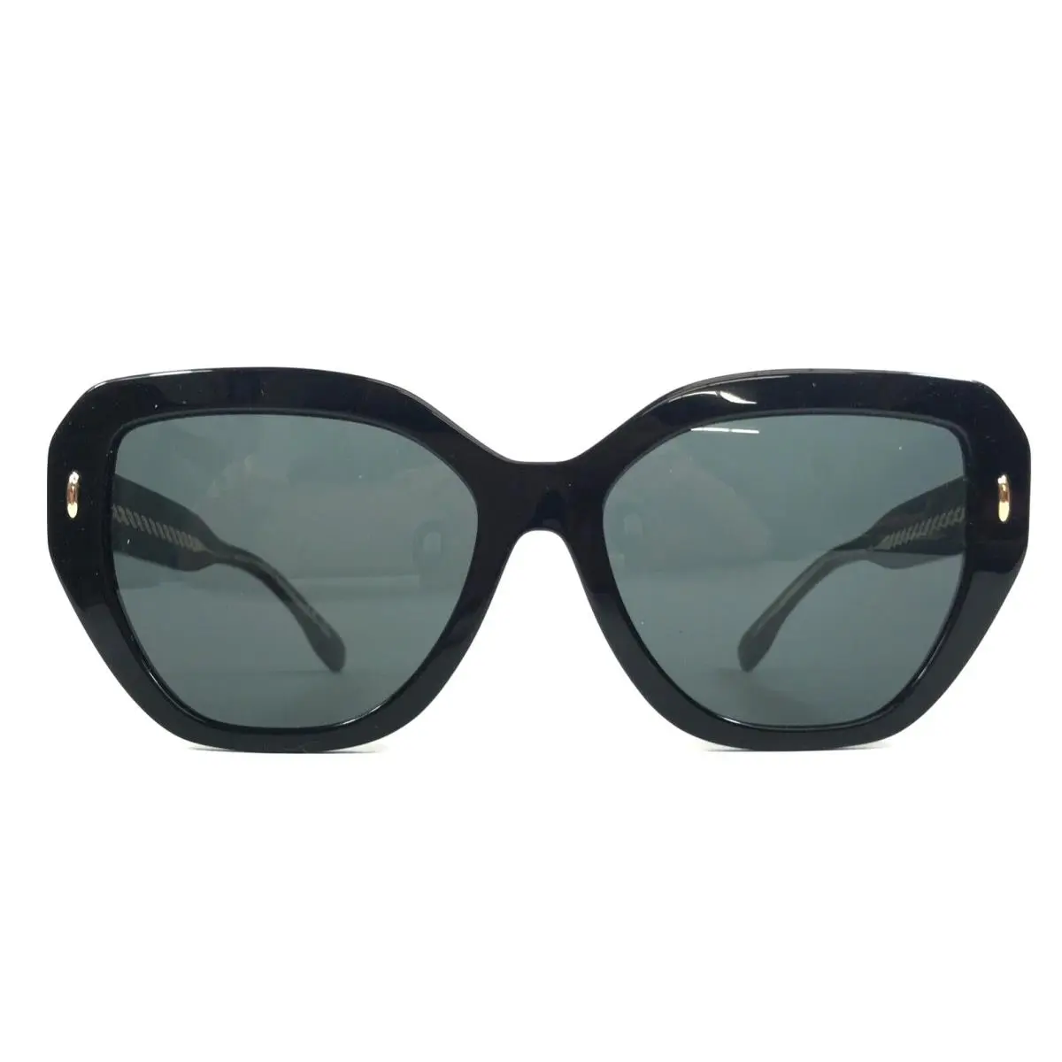 Tory Burch Sunglasses TY7194F 1709/87 Black Cat Eye Frames with Dark Grey Lenses