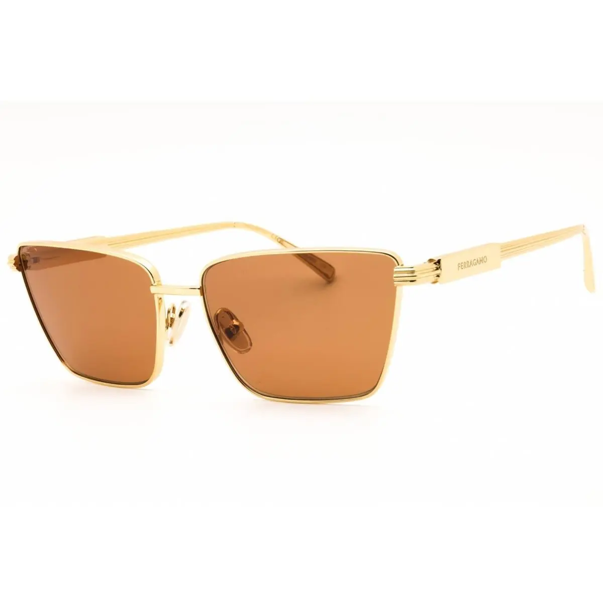 Women`s Sunglasses Gold Metal Cat Eye Shape Frame SF331S 745 by Salvatore Ferragamo