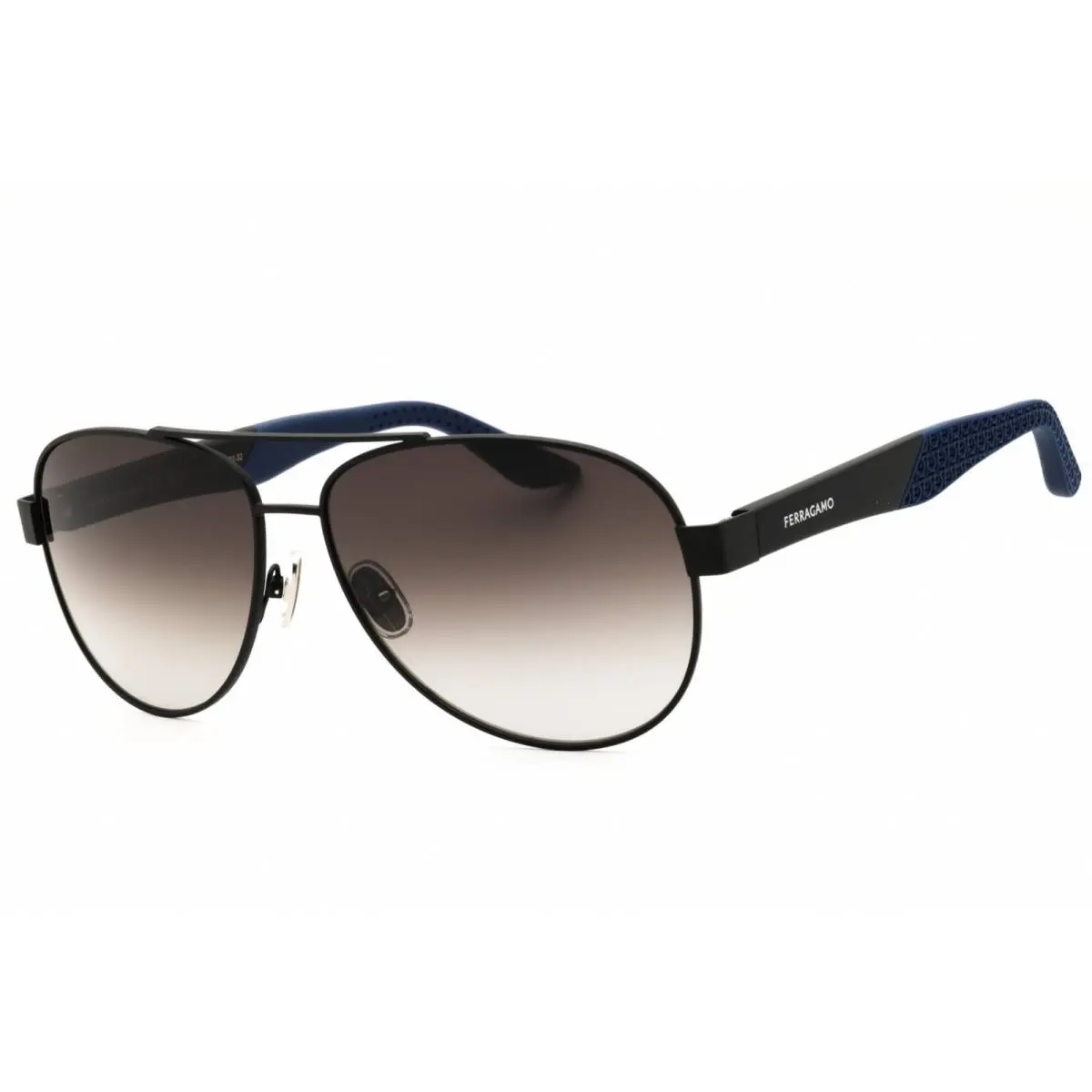 Men`s Sunglasses Matte Black Metal Aviator Frame SF275SN 002 by Salvatore Ferragamo