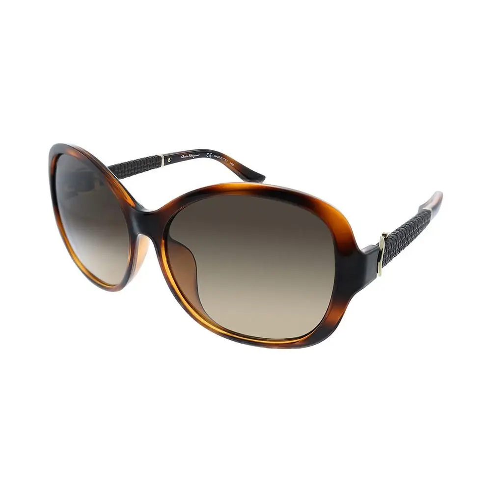 SF 744SLA 214 Tortoise Plastic Sunglasses Brown Lens by Salvatore Ferragamo