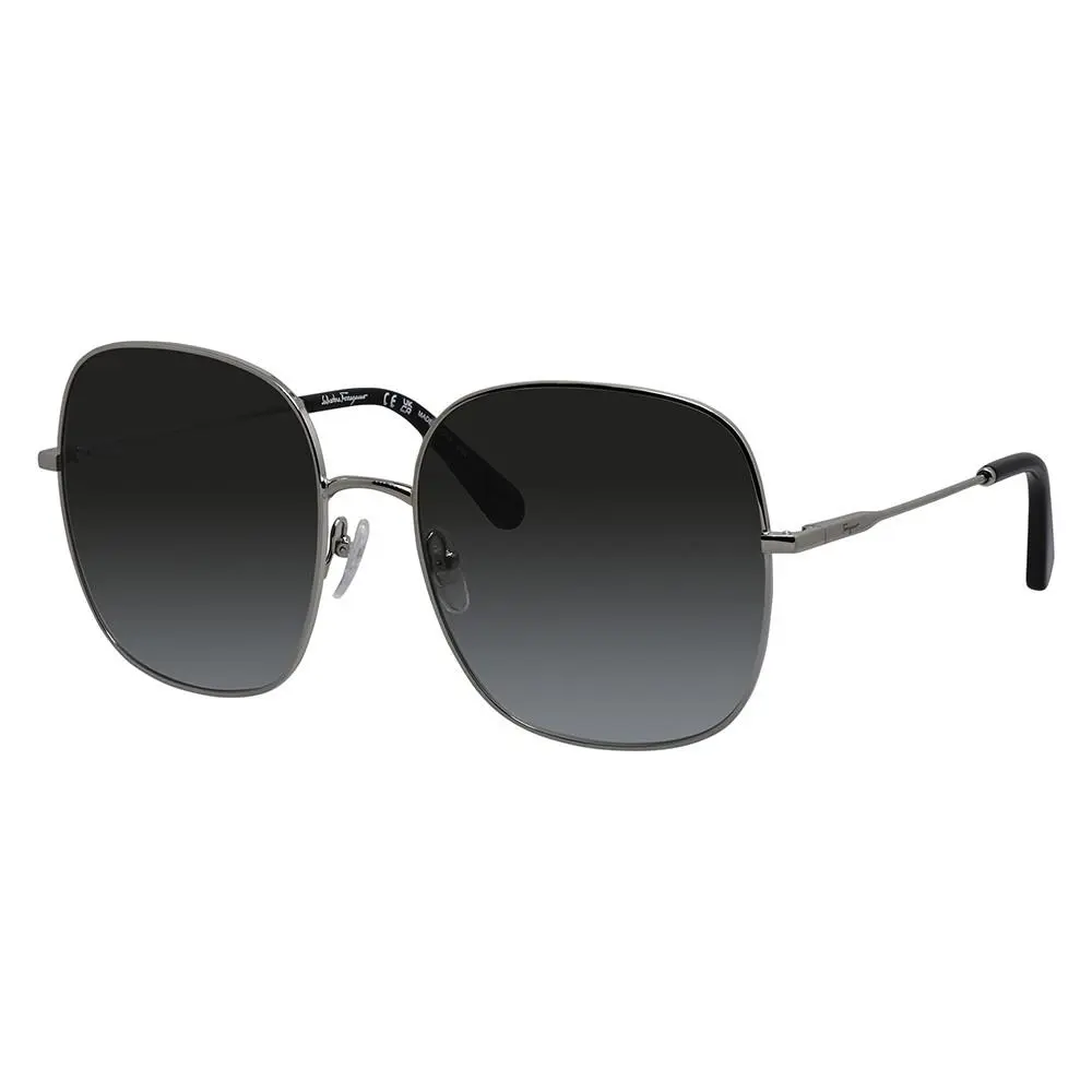 SF 300S 041 Silver Metal Sunglasses Grey Gradient Lens by Salvatore Ferragamo