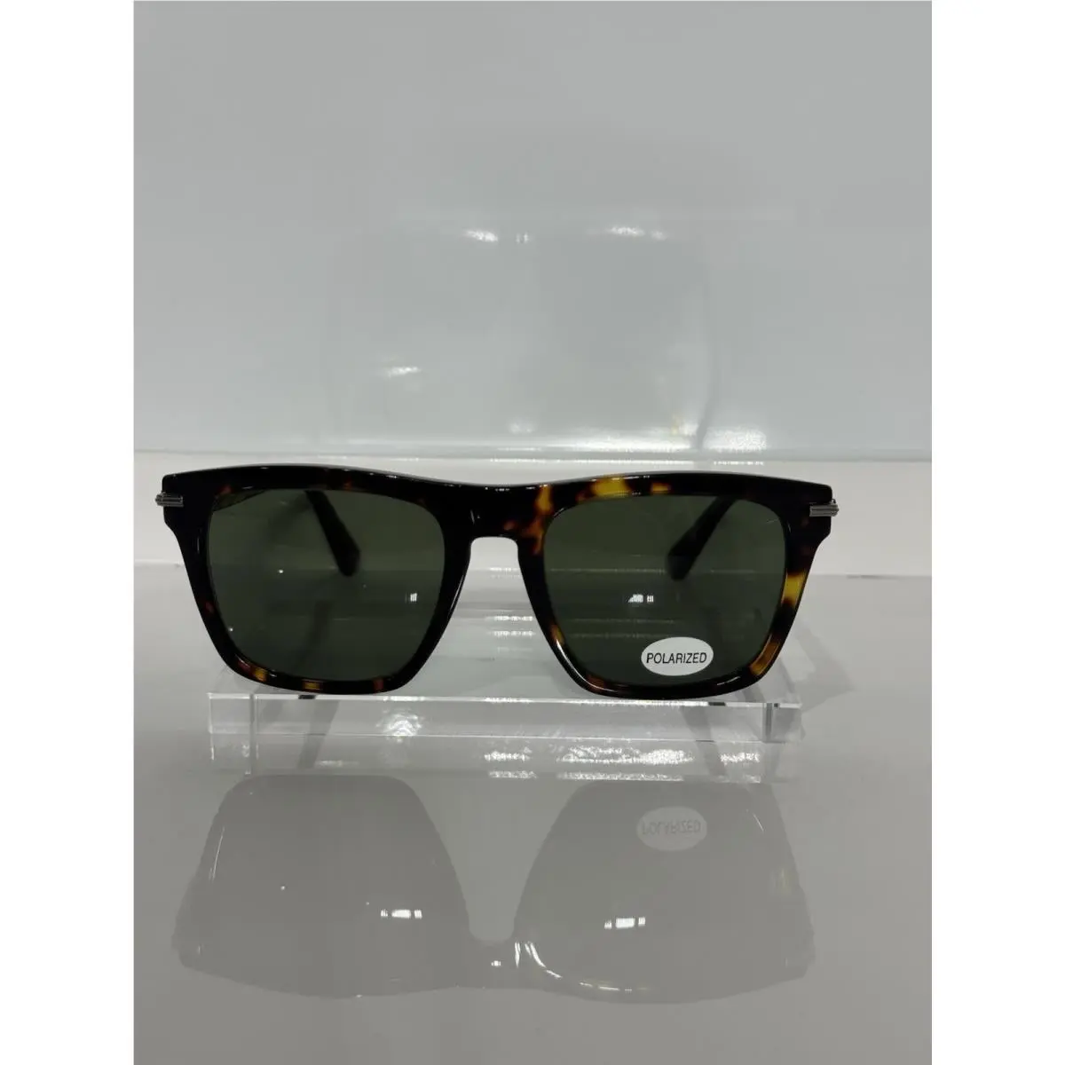 Ferragamo SF3015 242 Tortoise Acetate Custom G15 Polarized Sunglasses