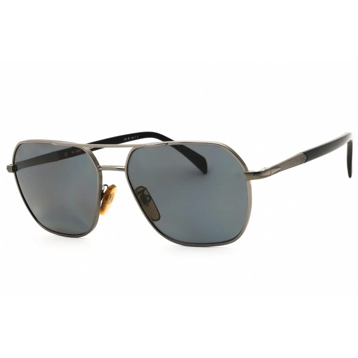 Salvatore Ferragamo David Beckham DB 1128 G S V81 M9 Sunglasses Ruthenium Black Frame Grey Lens 59mm