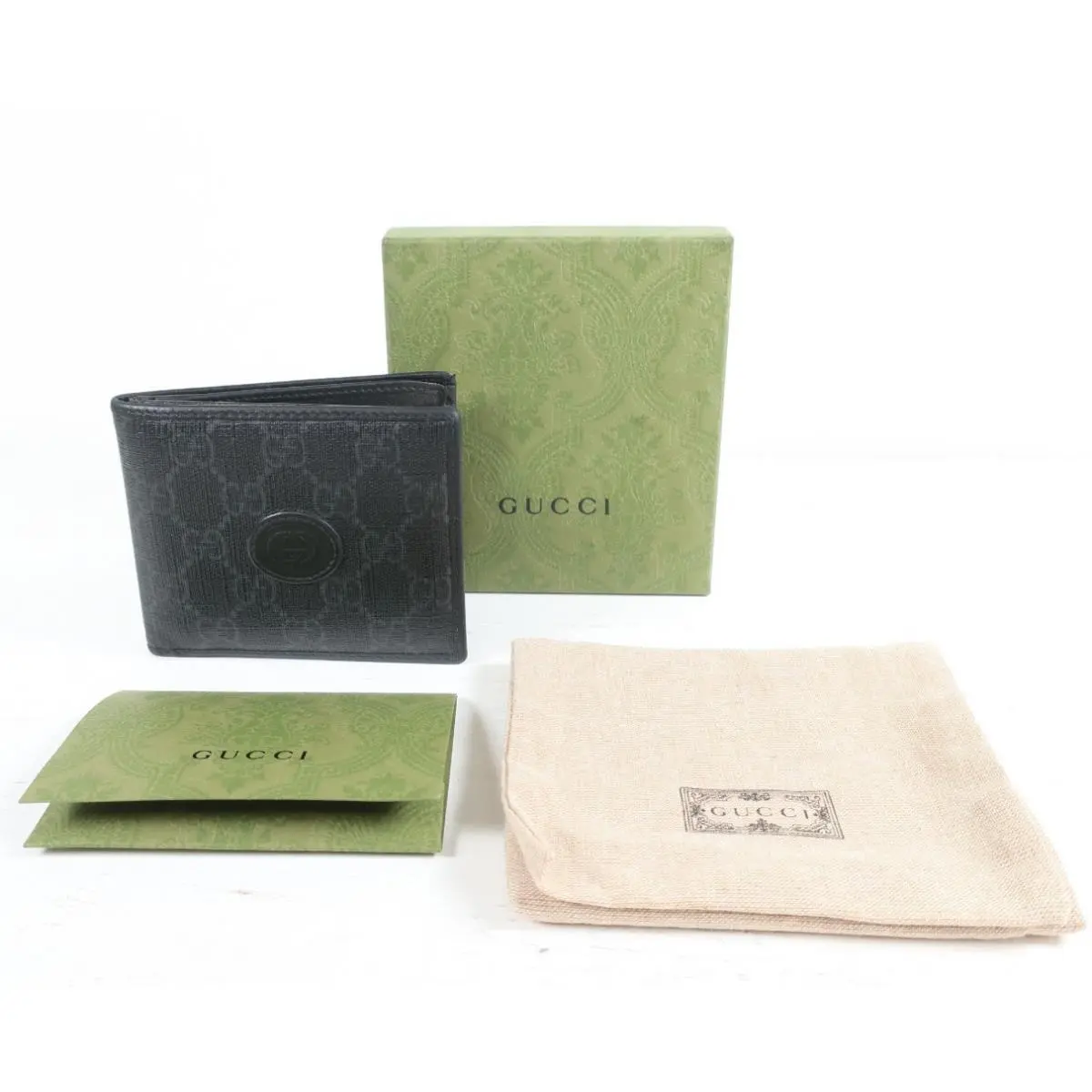 Gucci GG Supreme Azalea Michel Print Retro Bifold Wallet Black Men’s