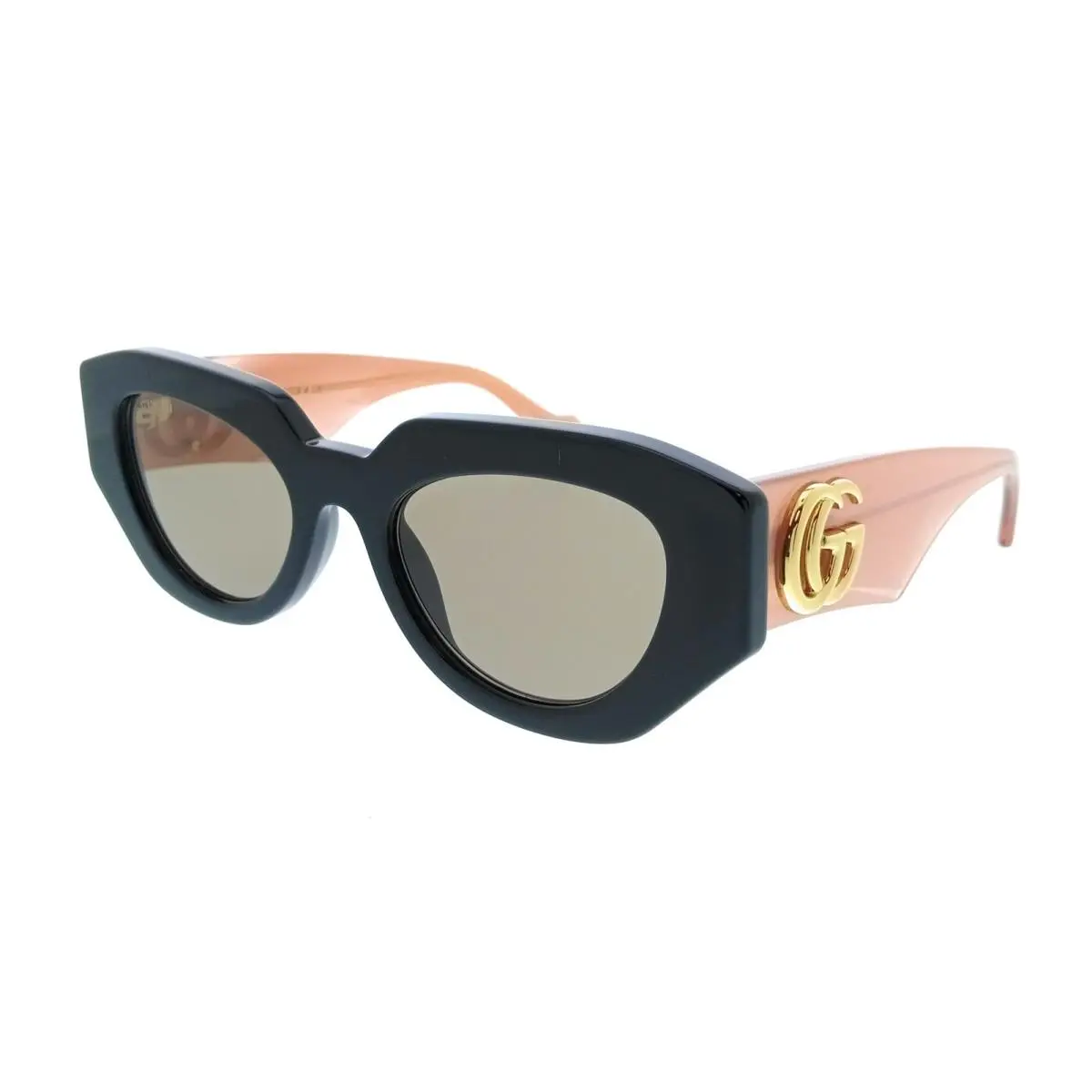 Gucci GG1421S-008 Black Pink Cat Eye Oversized Womens Sunglasses