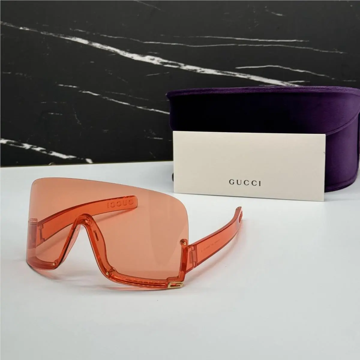 GG1631S 001  Oversized Red Women Sunglasses by Gucci