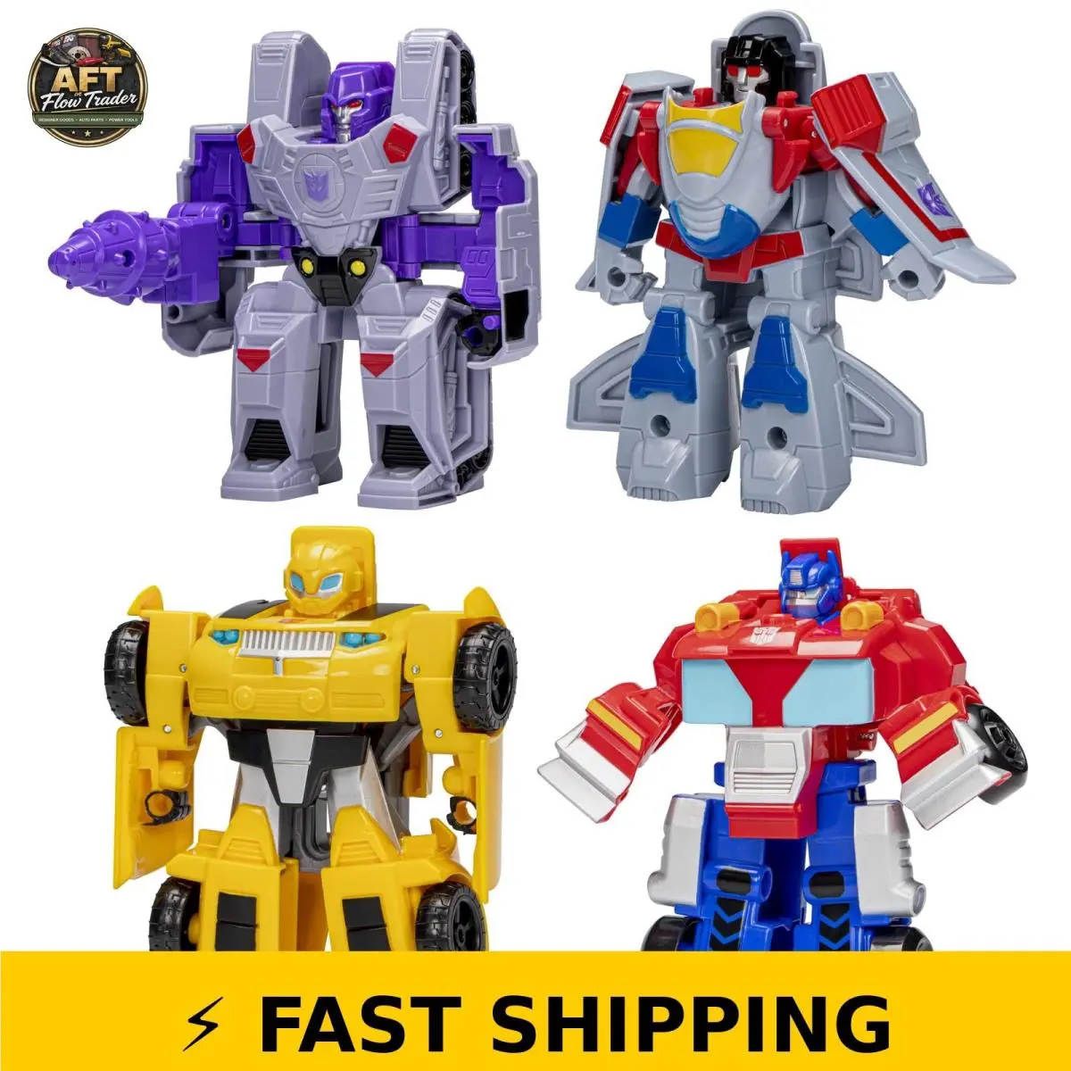 Transformers Heroes vs Villains 4-Pack Action Figures