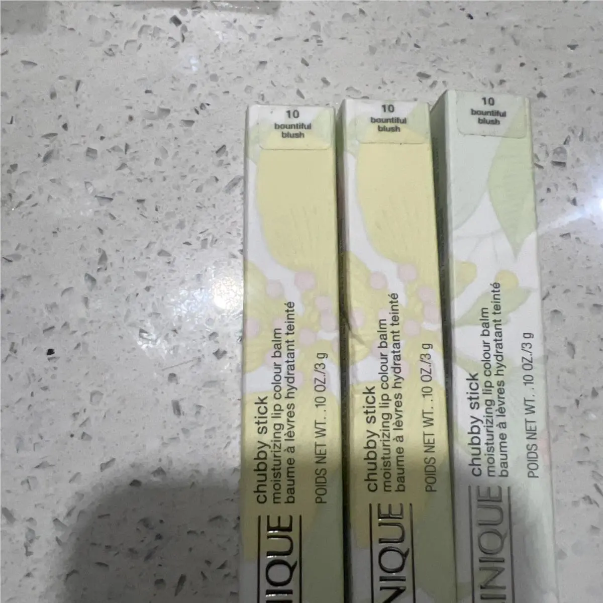3x Clinique Chubby Stick Moisturizing Lip Balm 10 Bountiful Blush 10 oz/3 g L2